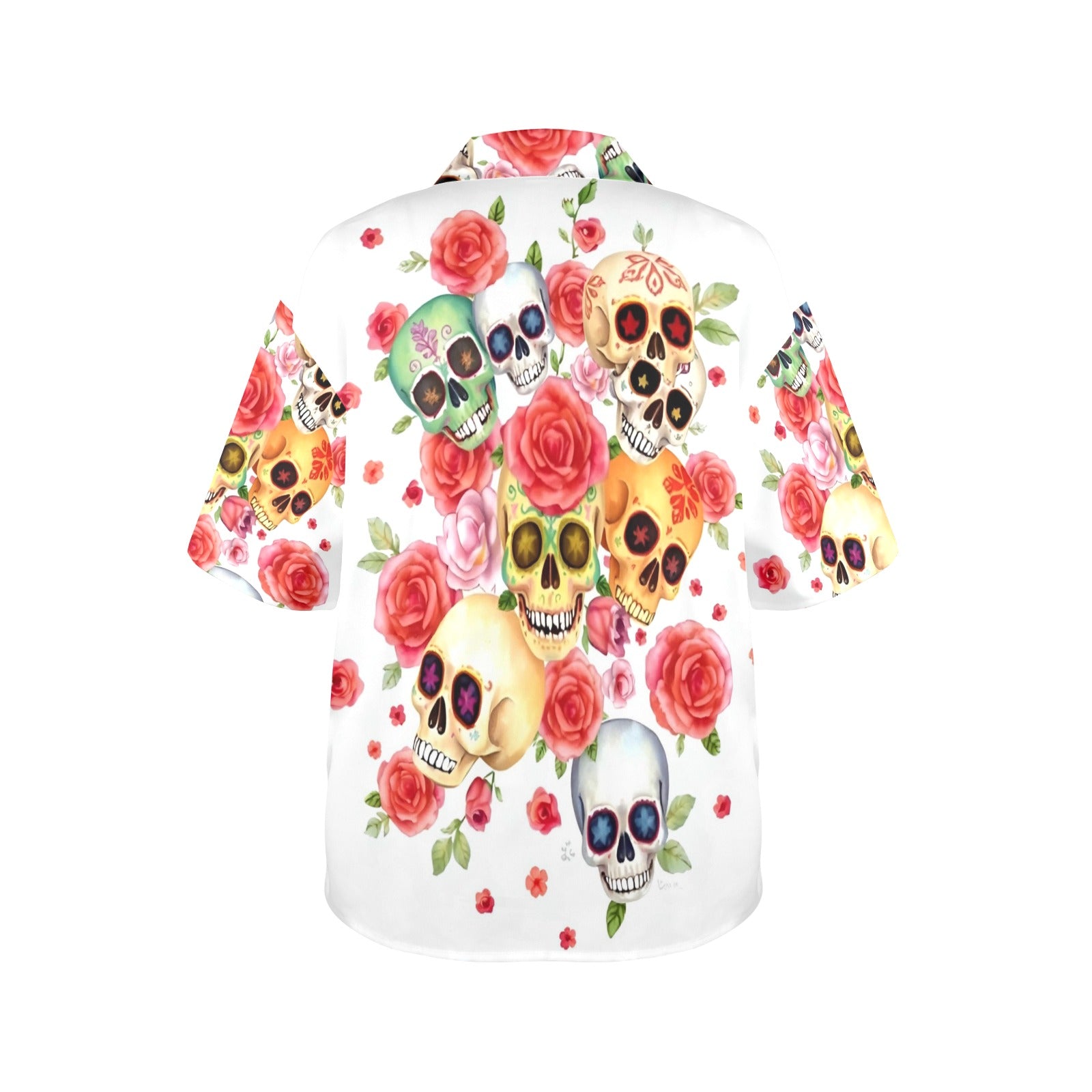 Women's All Over Print Hawaiian Shirt SUGAR, SUGAR