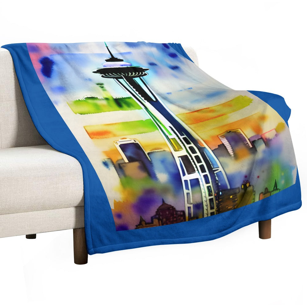 Blanket Throw Flannel SPACE NEEDLE