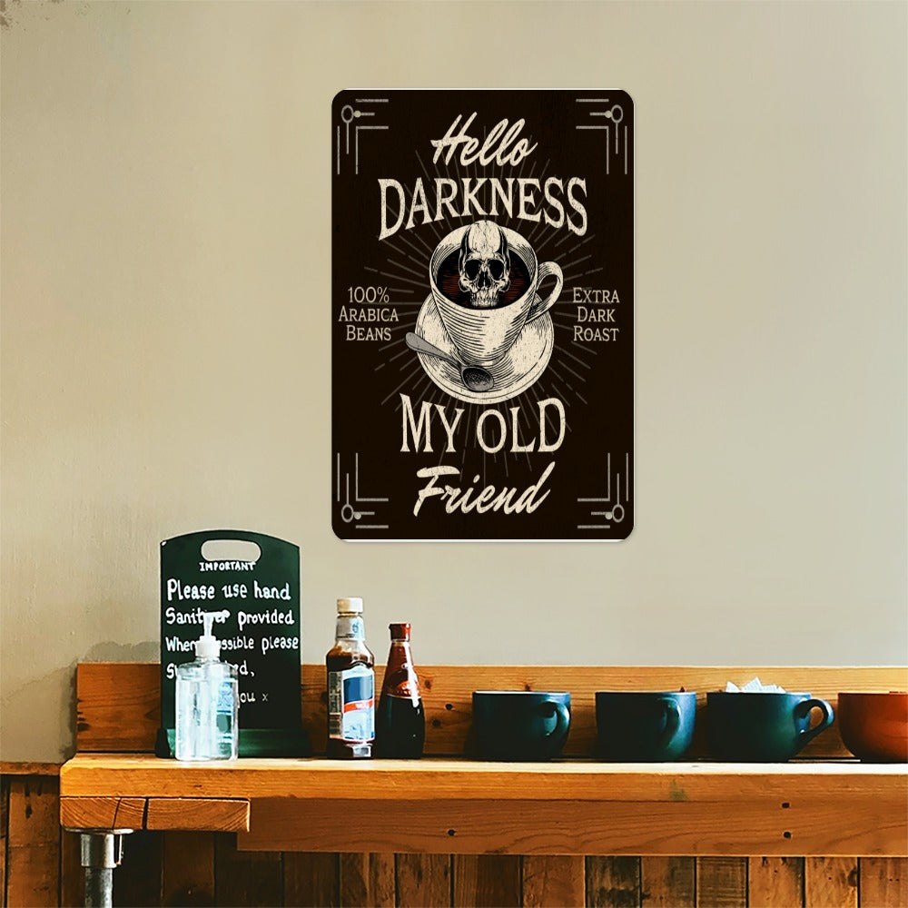 Tinplate Wall Decor HELLO DARKNESS