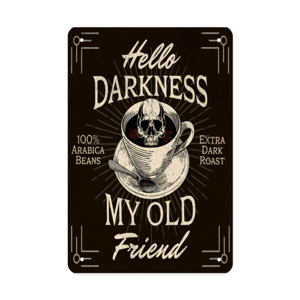 Tinplate Wall Decor HELLO DARKNESS