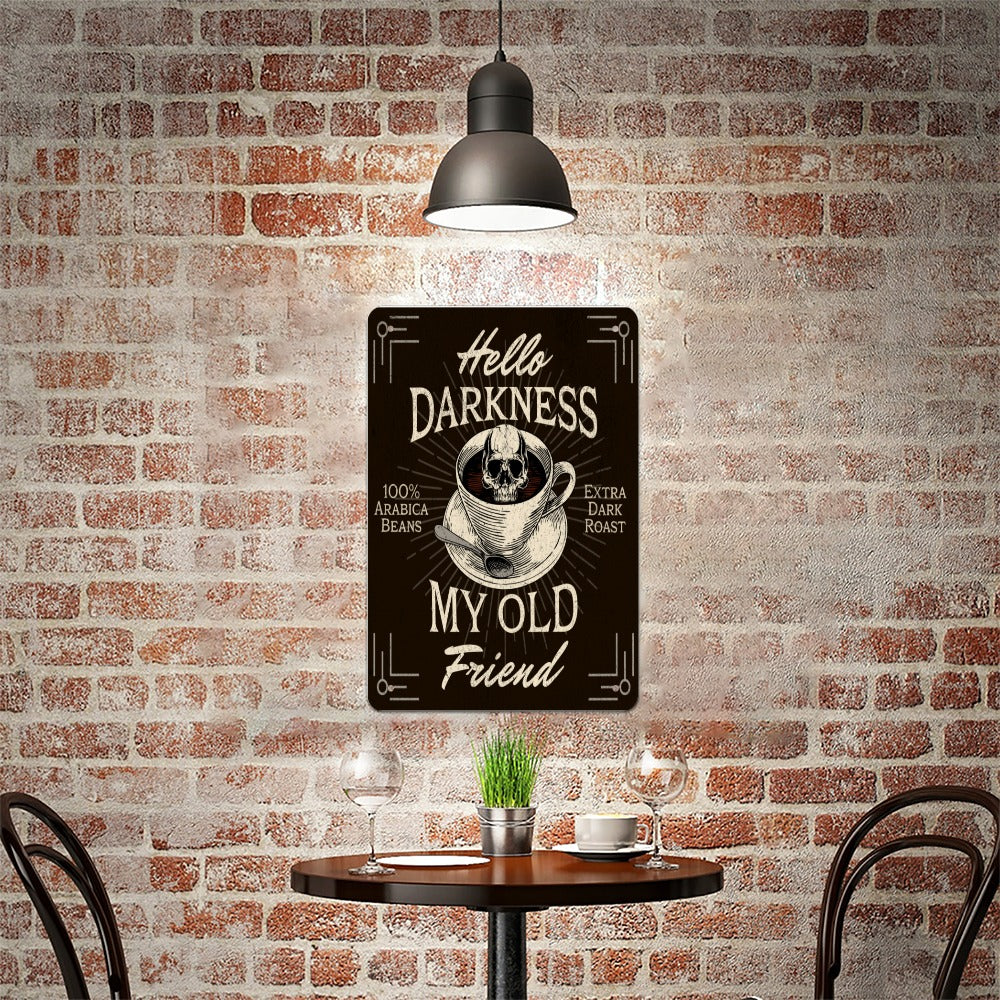 Tinplate Wall Decor HELLO DARKNESS