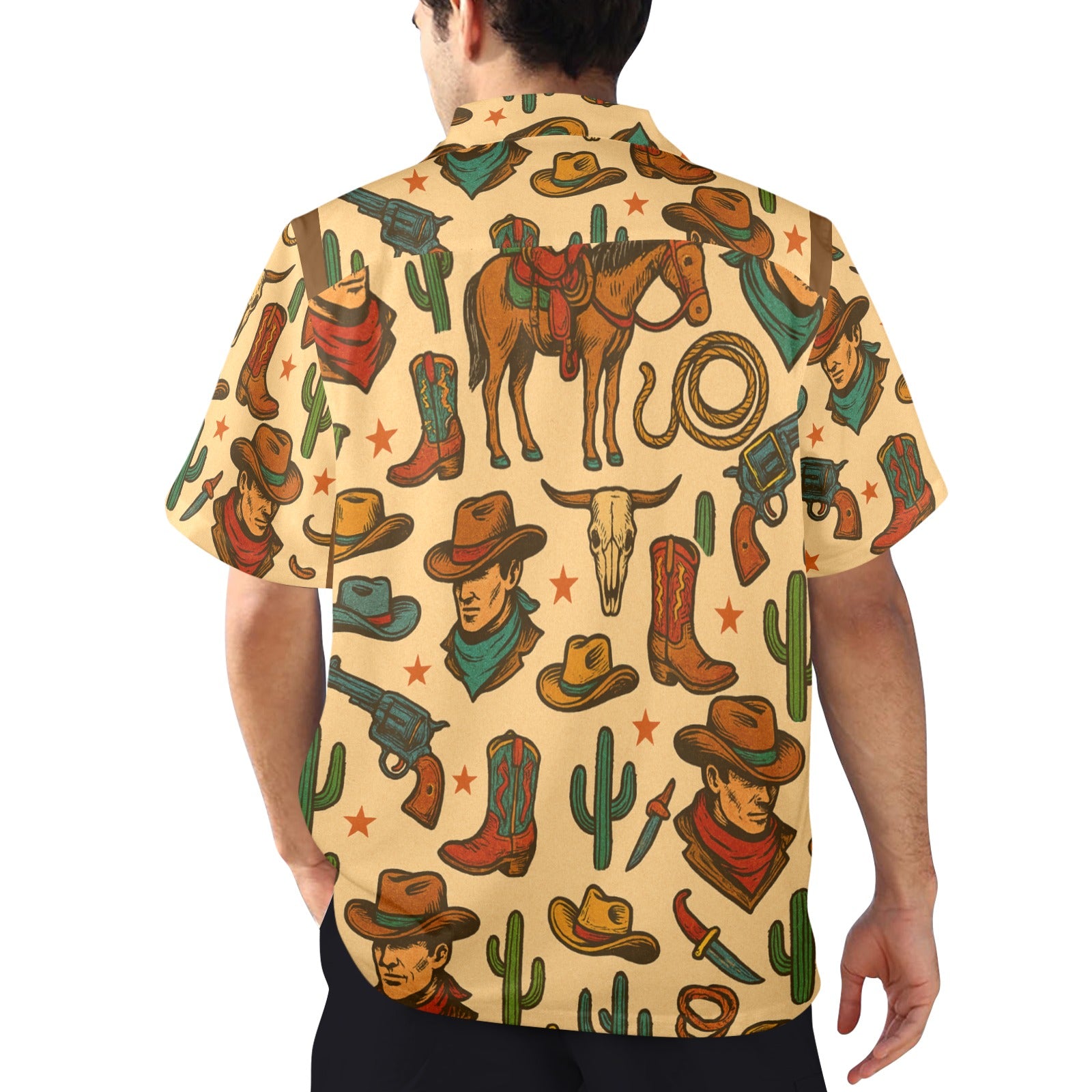 Men's All Over Print Hawaiian Shirt YIPPEE-KI-YAY