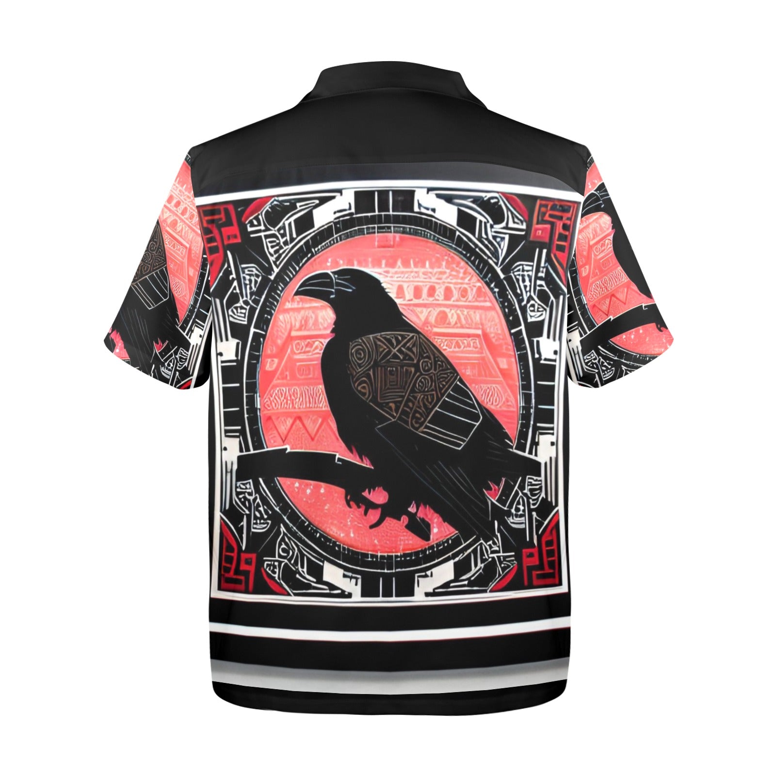 Men's All Over Print Hawaiian Shirt RAVEN