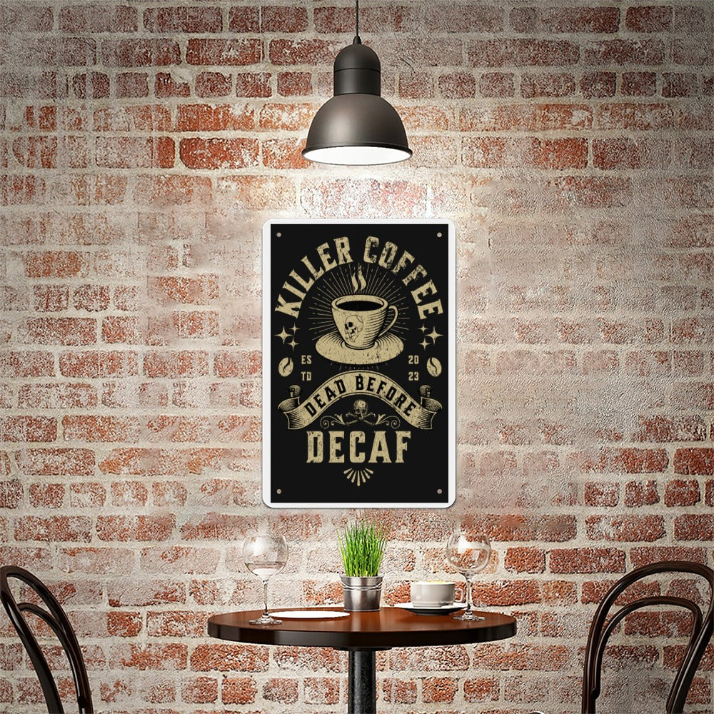 Tinplate Wall Decor KILLER COFFEE