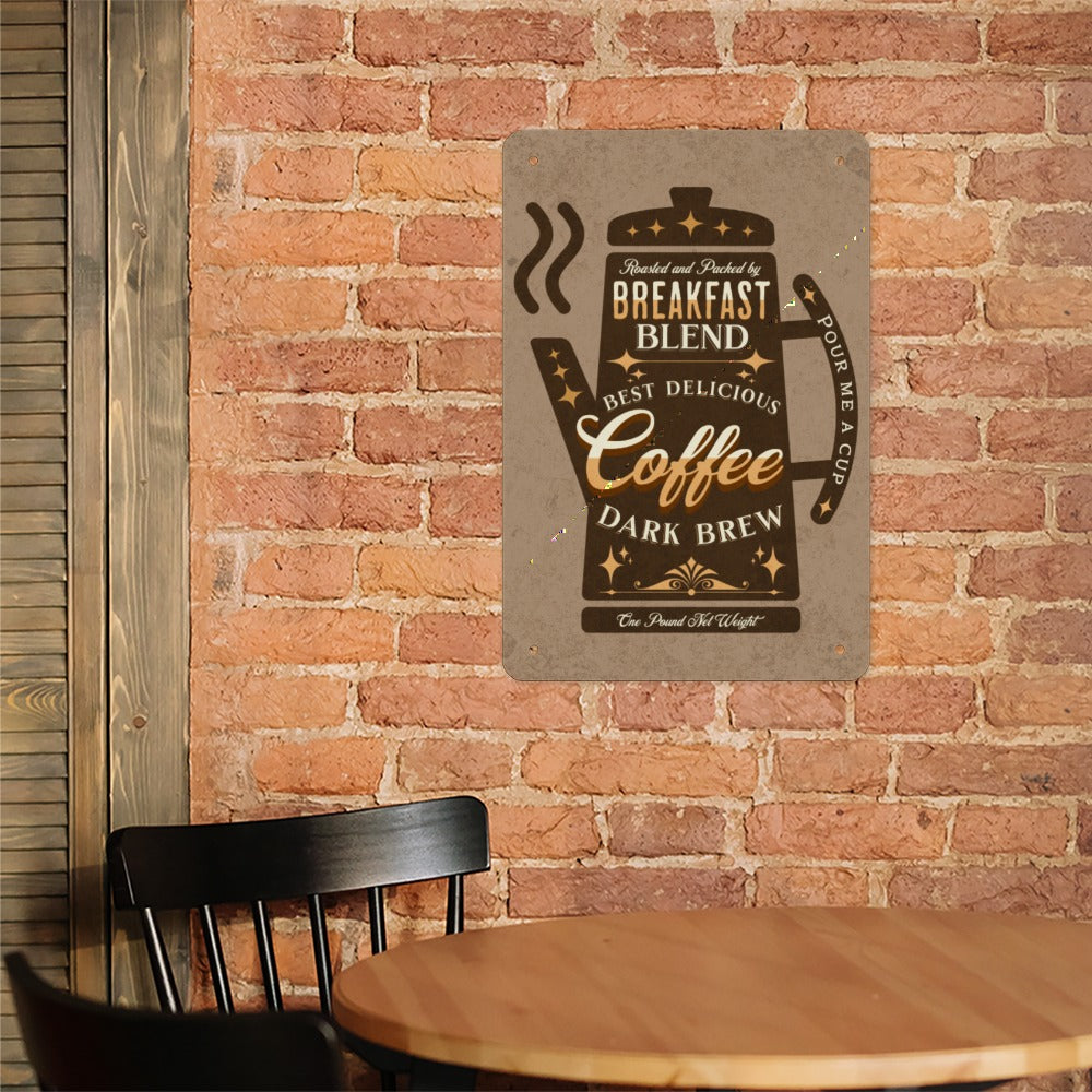Tinplate Wall Decor BREAKFAST BLEND