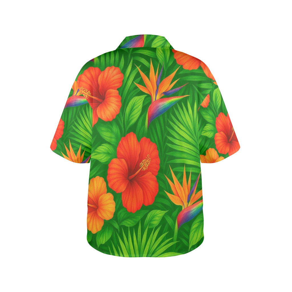 Women's All Over Print Hawaiian Shirt  ANOTHER DAY IN PARADISE